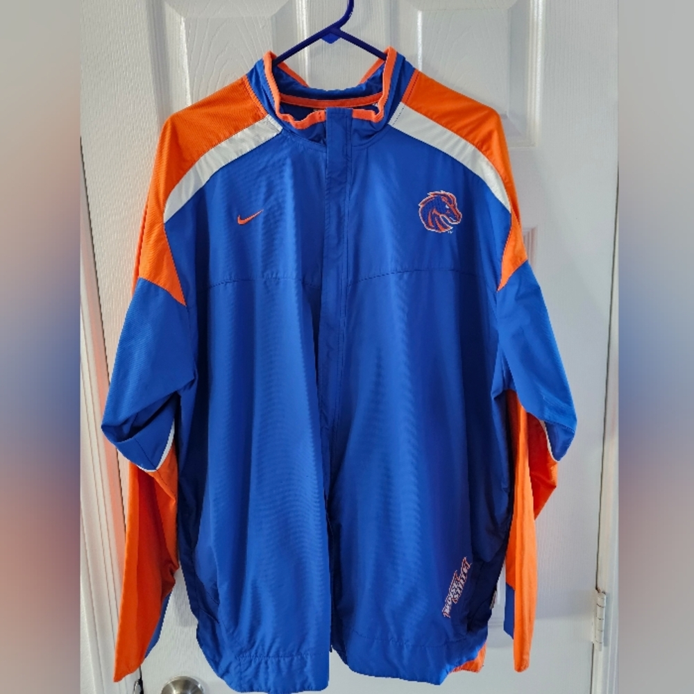 Nike, Blue and Orange BOISE ST. lightweight athletic jacket